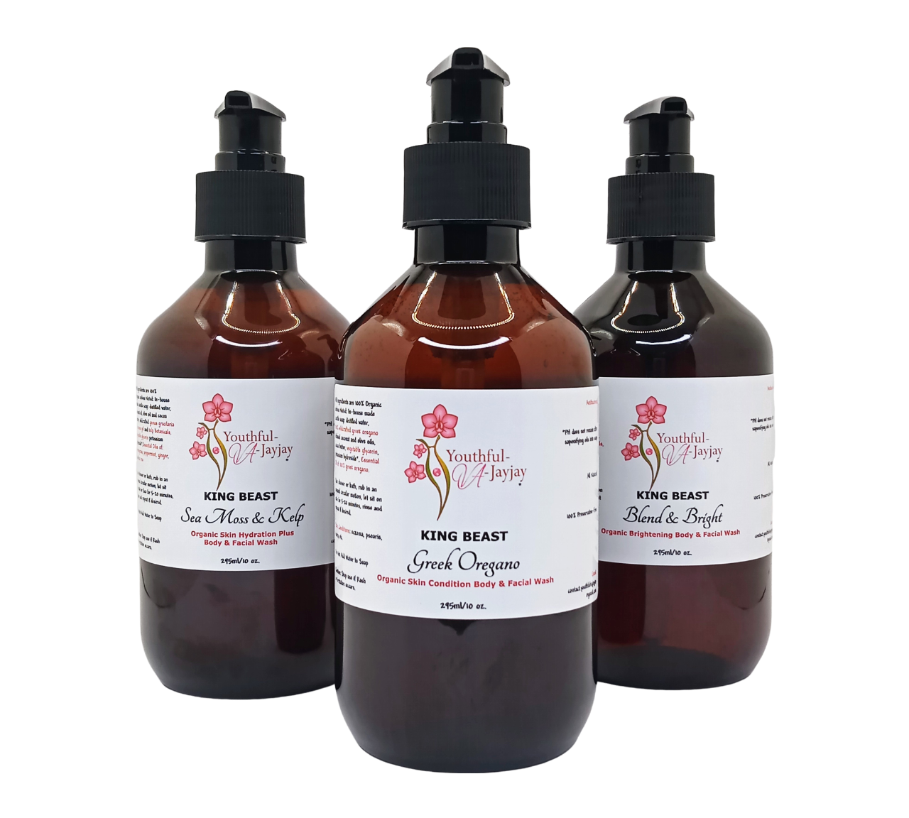 KING BEAST: Coffee & Turmeric Body & Facial Wash- Organic, Handcrafted, 10 oz.