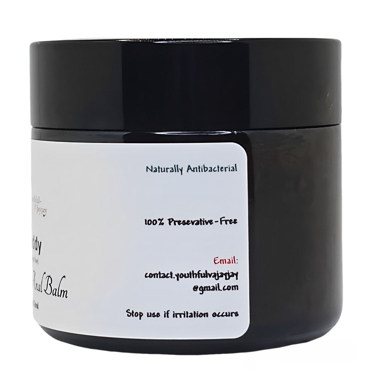 BUDDY: Organic Herbal Anal Balm, Antibacterial, Green Vine- For Him, 2oz.