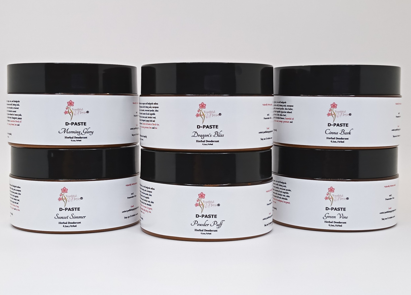 D-PASTE: Powder Puff- Natural Organic Herbal Deodorant, 4 oz.
