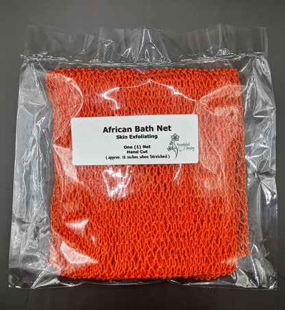 YOUTHFUL-VA-JAYJAY'S: AFRICAN BATH NET: For Body Exfoliating Hand-Cut, One (1) Bath Net