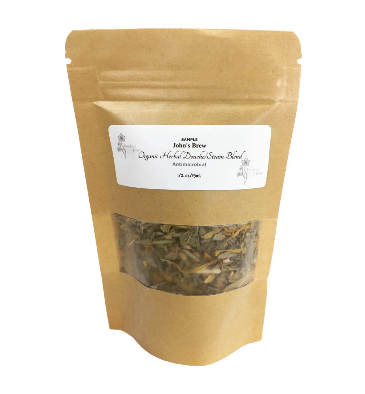JOHN'S BREW- Organic Herbal Douche/Steam Blend: For Him, Handcrafted Antibacterial 4oz.