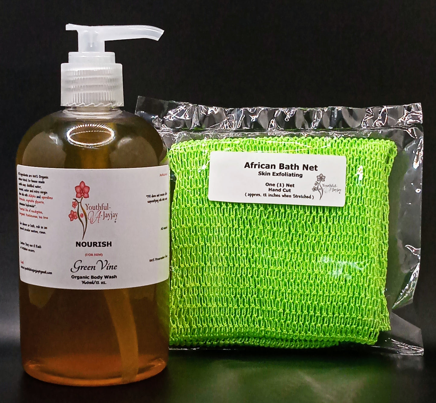 NOURISH: Green Vine Organic Body Wash, Handcrafted, Antibacterial, FOR HIM 12oz.