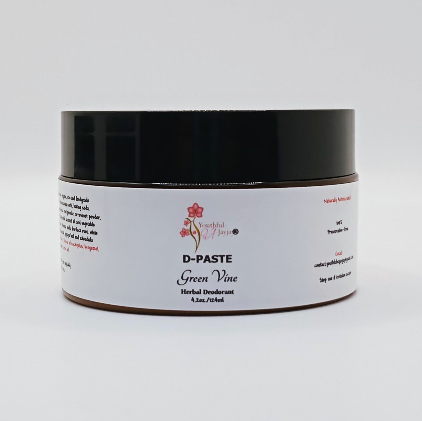 D-PASTE: Green Vine - Natural Organic Herbal Deodorant, FOR HIM 4 oz.