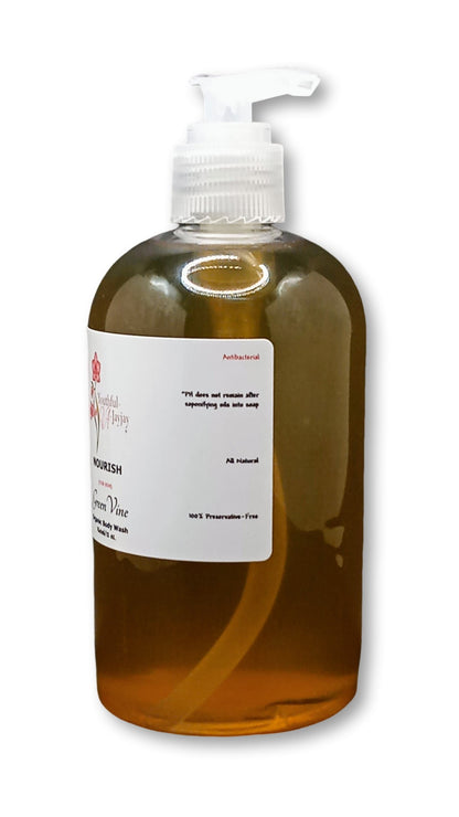 NOURISH: Green Vine Organic Body Wash, Handcrafted, Antibacterial, FOR HIM 12oz.