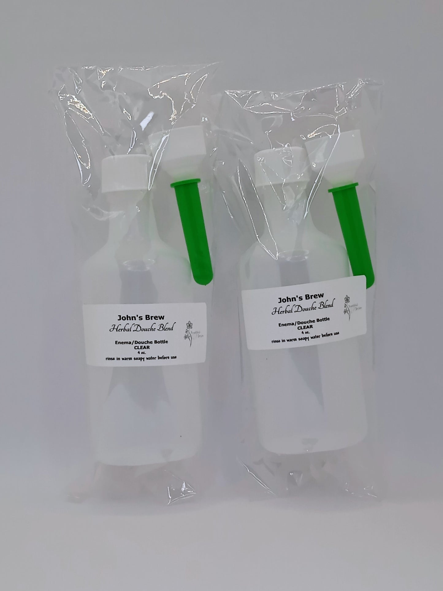 JOHN'S BREW: Enema/Douche Bottle - FOR HIM, Clear 4oz