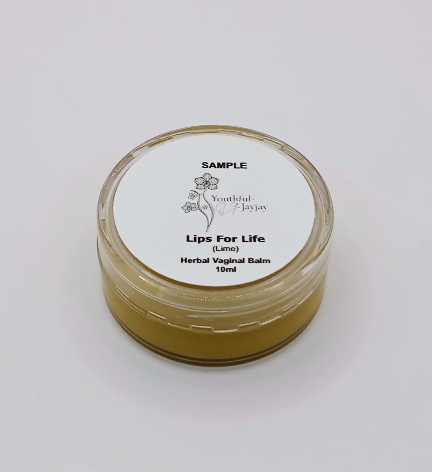 LIPS FOR LIFE: Organic Herbal Vaginal Balm, Antimicrobial, #1, Lime, Sample 10ml