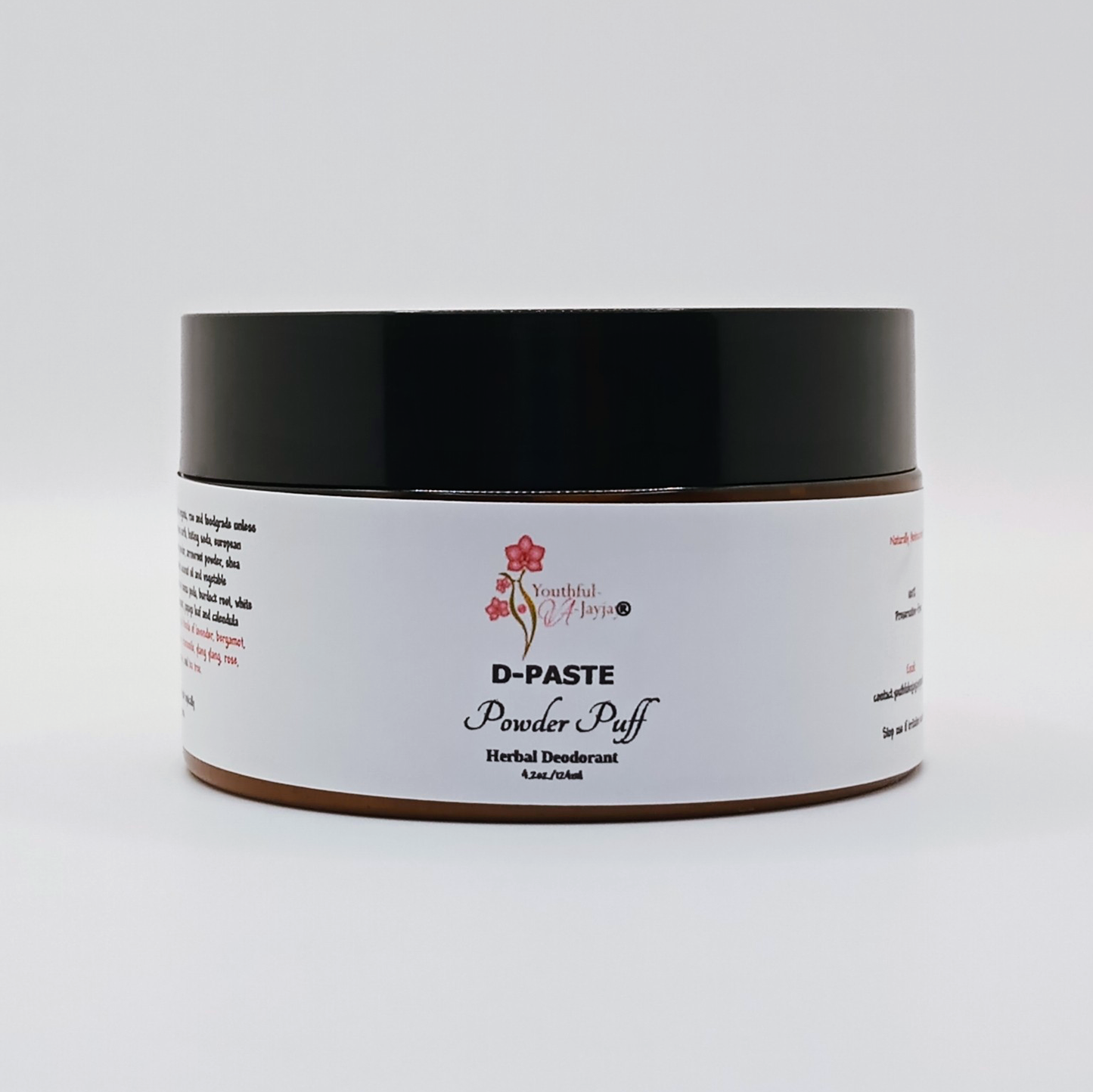D-PASTE: Powder Puff- Natural Organic Herbal Deodorant, 4 oz.