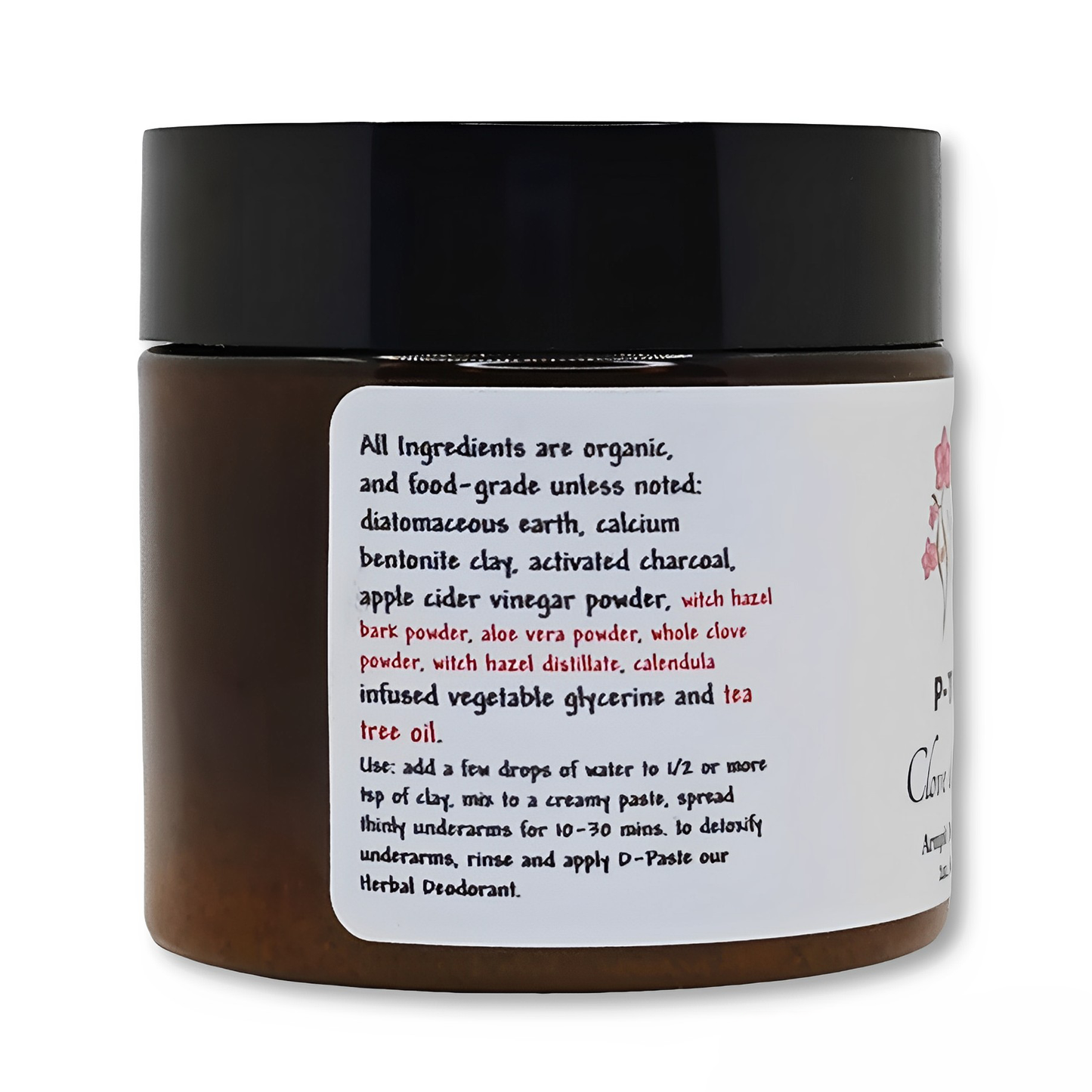 P-TOX: Clove and Clay Armpit Detoxifier, Unisex 1.5 oz.