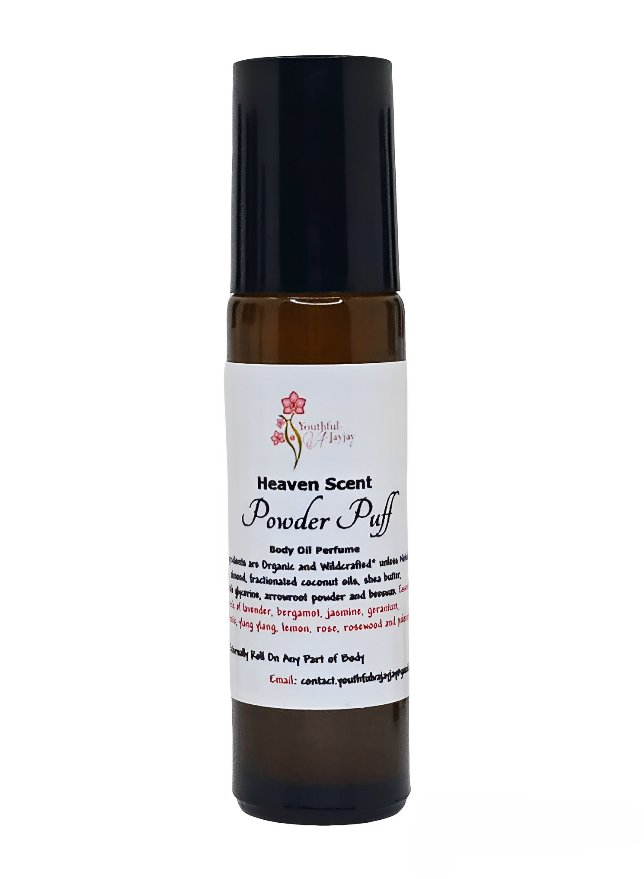 HEAVEN SCENT: Powder Puff Organic Body Oil Perfume, 10ml