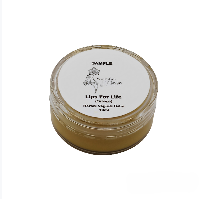 LIPS FOR LIFE: Organic Herbal Vaginal Balm, #2, Orange, Sample 10ml