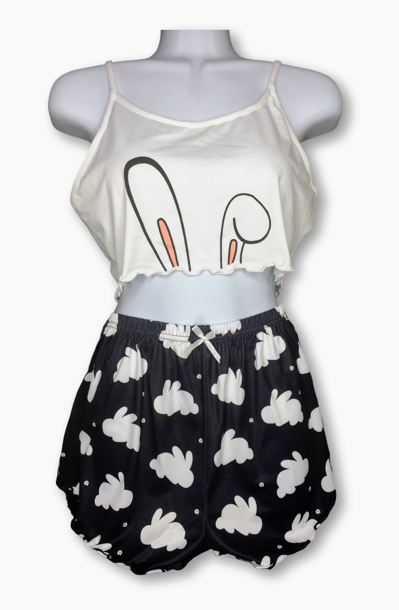 B & W: Bunny Ears Teddy and African Bath Net Bundle