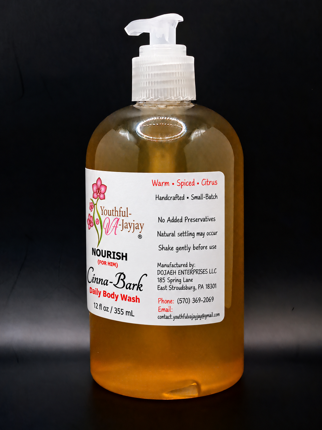 NOURISH Cinna-Bark FOR HIM manufacturer contact panel