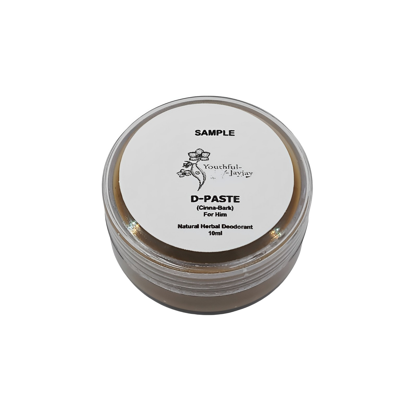 D-PASTE: Cinna-Bark Natural Organic Herbal Deodorant Paste, FOR HIM 10ml Sample