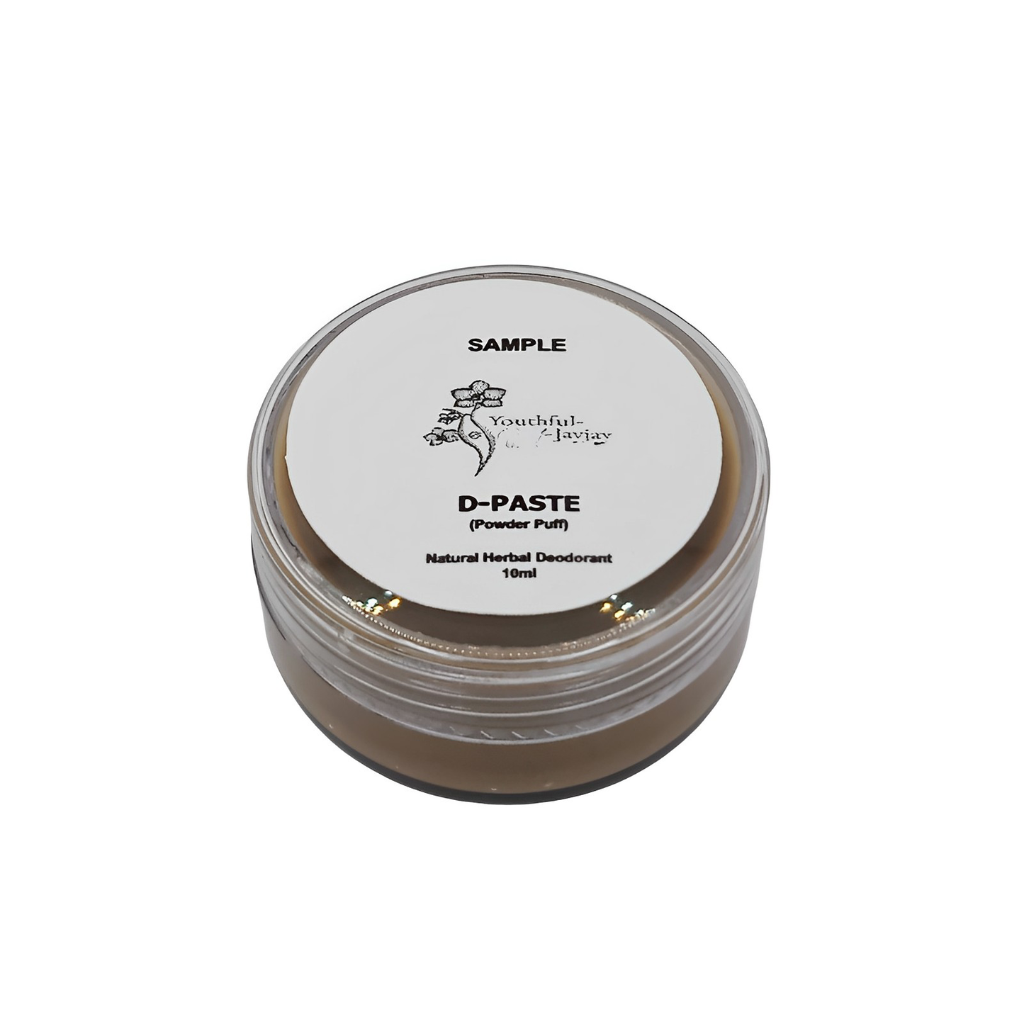 D-PASTE: Powder Puff- Natural Organic Herbal Deodorant, 10ml Sample