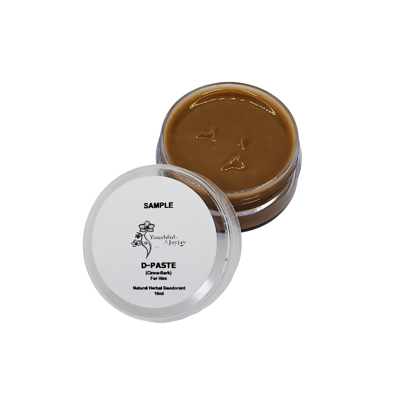D-PASTE: Cinna-Bark Natural Organic Herbal Deodorant Paste, FOR HIM 10ml Sample