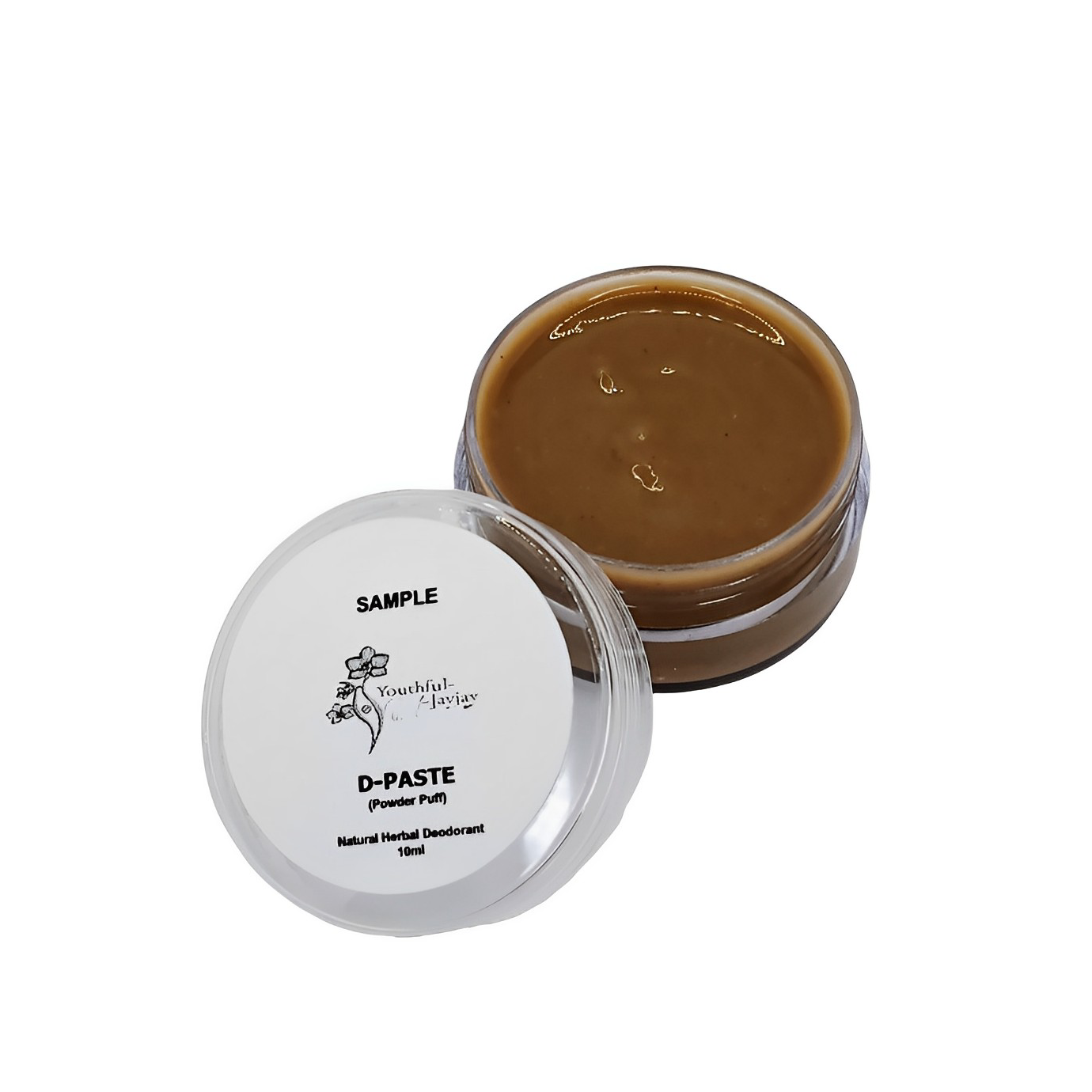 D-PASTE: Powder Puff- Natural Organic Herbal Deodorant, 10ml Sample