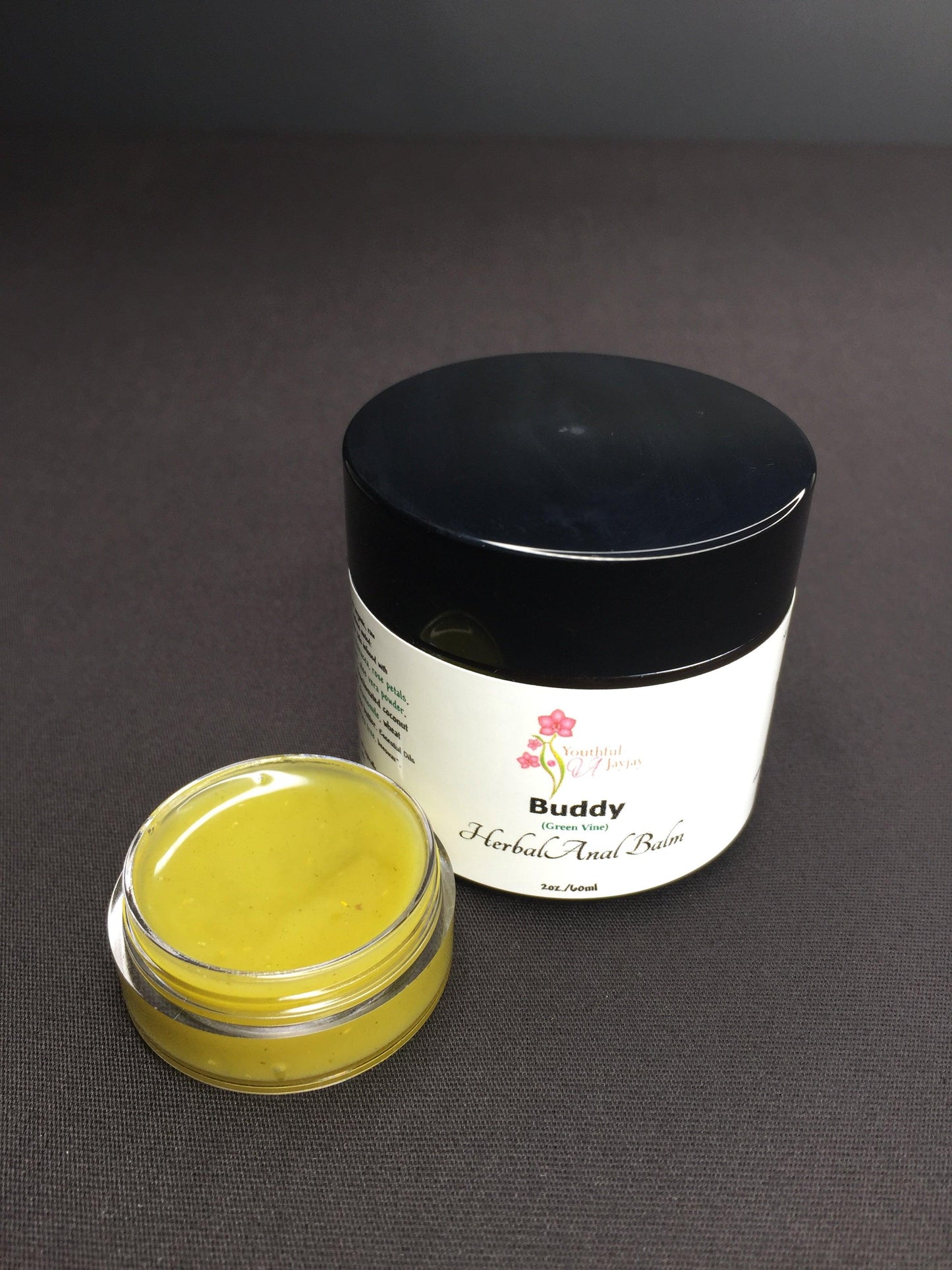 BUDDY: Organic Herbal Anal Balm, Antimicrobial, Green Vine- For Him, Sample 10ml - Image #2