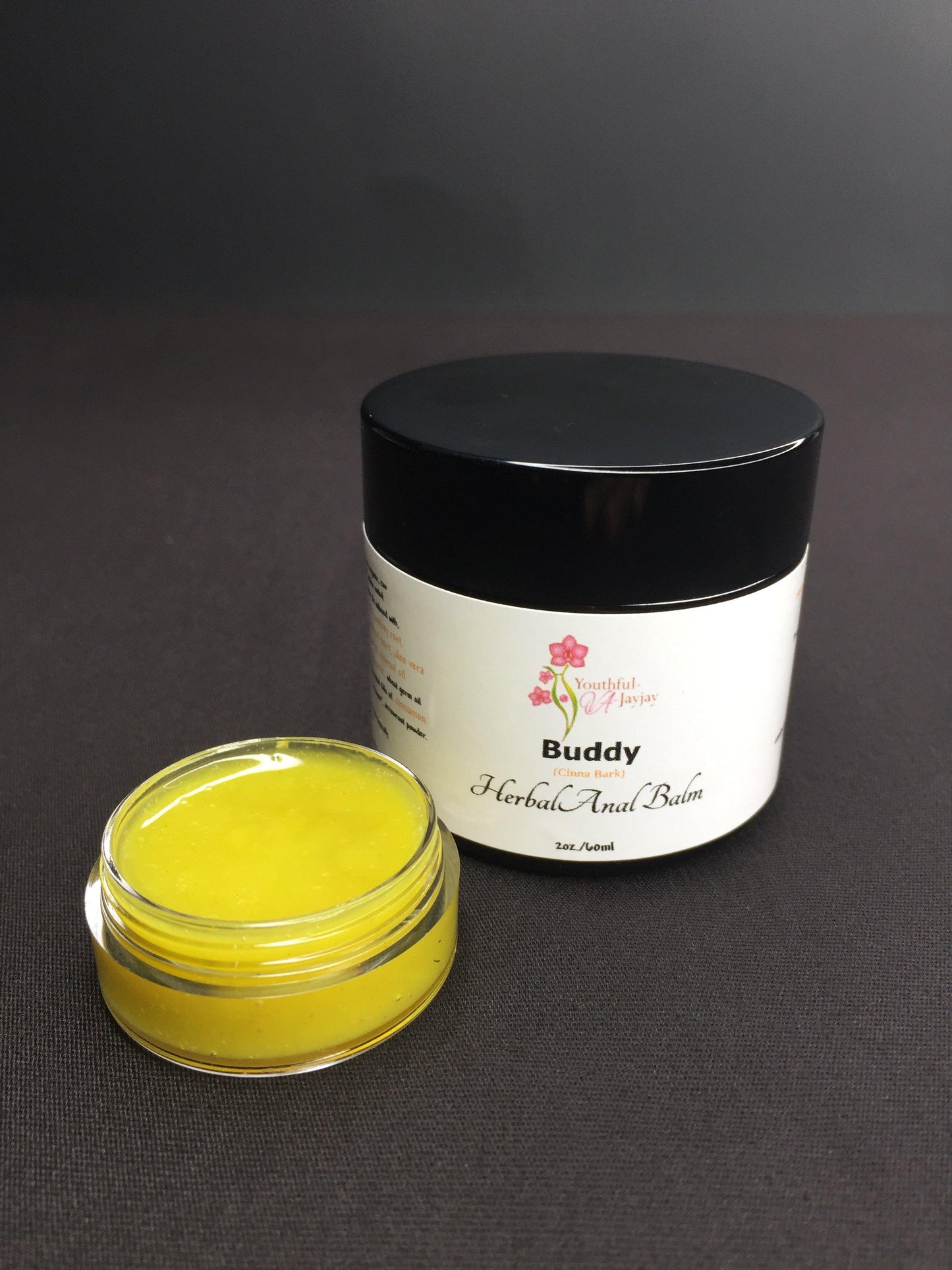 BUDDY: Organic Herbal Anal Balm, Antimicrobial, Cinna Bark- For Him, Sample 10ml - Image #2