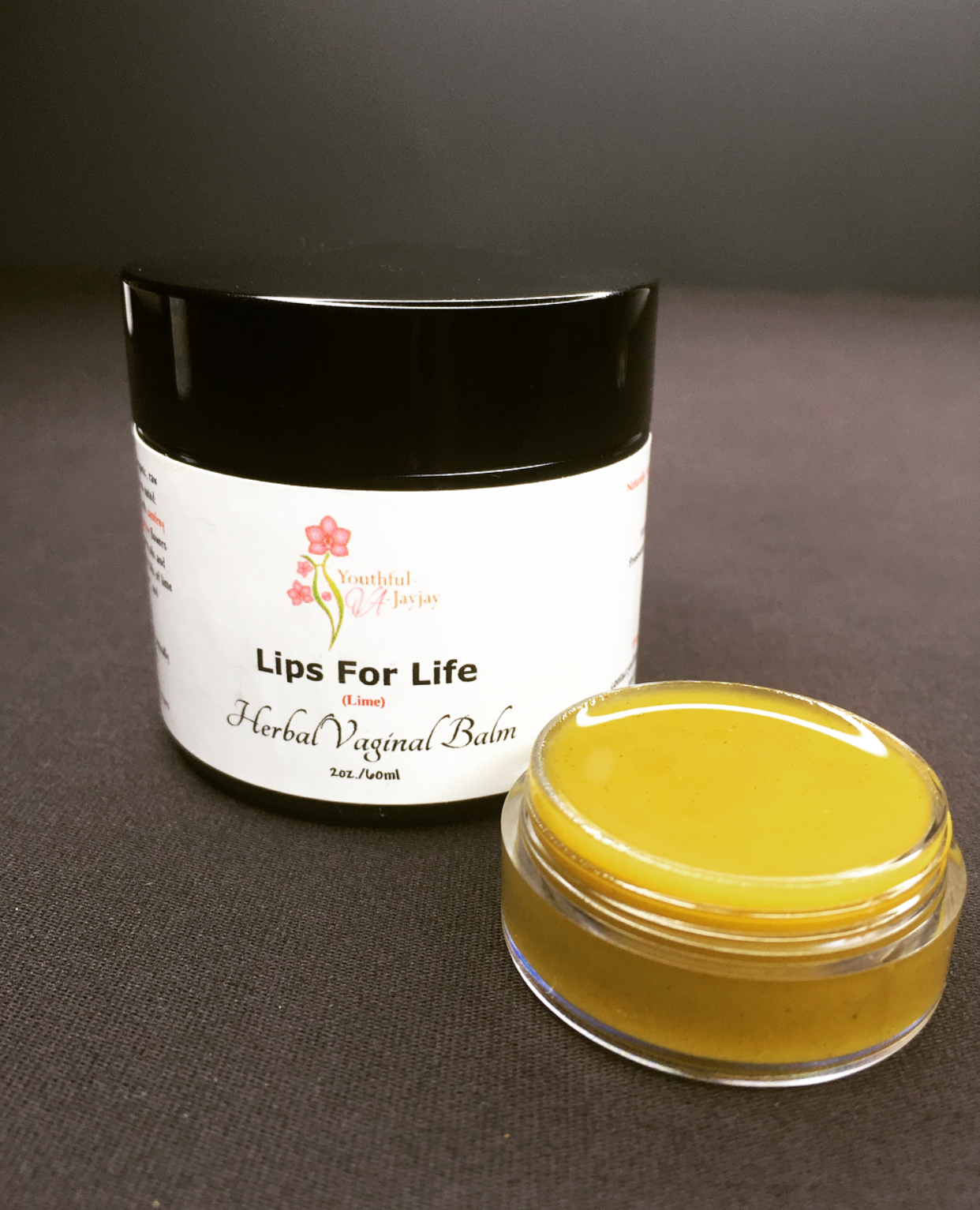 LIPS FOR LIFE: Organic Herbal Vaginal Balm, Antimicrobial, #1, Lime, Sample 10ml - Image #3