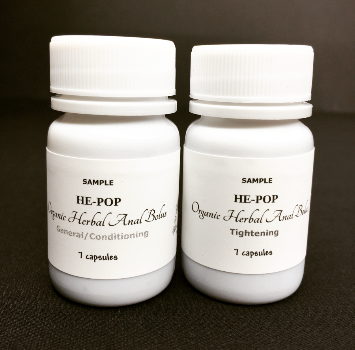 HE-POP: Organic Herbal Anal Bolus: For Him- General/Conditioning, Sample 7 capsules- 1,260 mg - Image #3