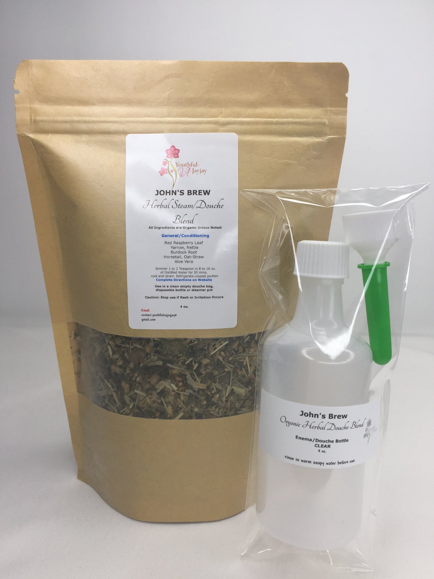 JOHN'S BREW: Enema/Douche Bottle - FOR HIM, Clear 4oz