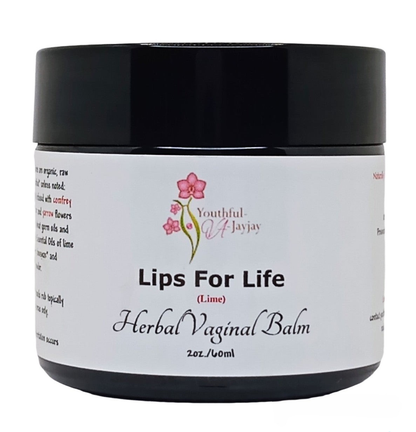 LIPS FOR LIFE: Organic Herbal Vaginal Balm, Antibacterial, #1, Lime, 2oz.