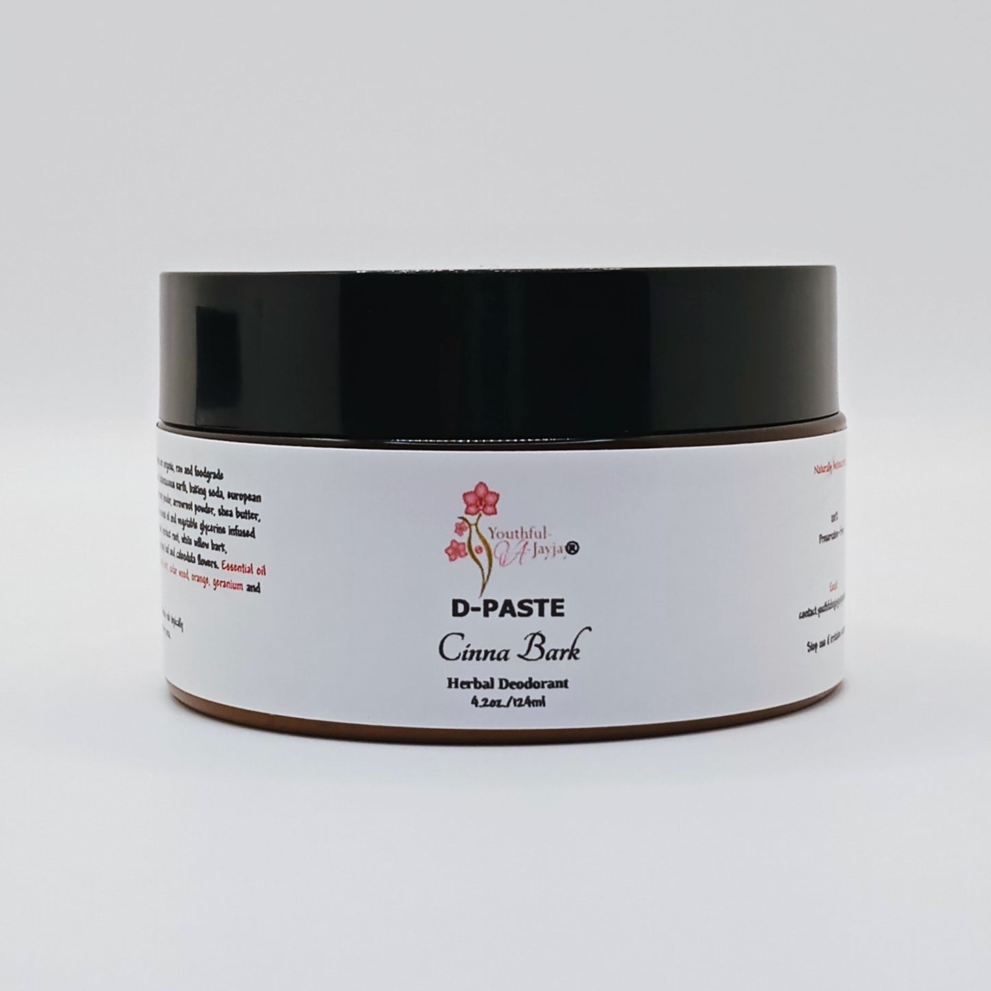 D-PASTE:  Cinna Bark - Natural Organic Herbal Deodorant Paste, FOR HIM 4 oz.
