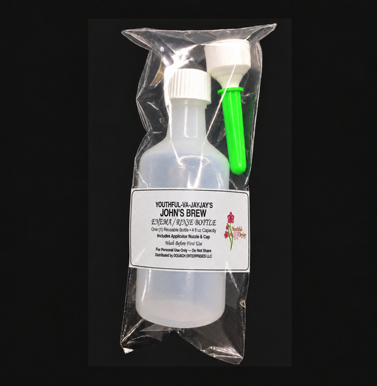 JOHN'S BREW: Enema/Douche Bottle - FOR HIM, Clear 4oz