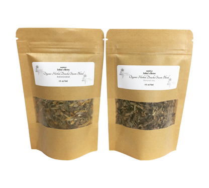 JOHN'S BREW- Organic Herbal Steam/Douche Blend: For Him, Antibacterial Sample Size 1/2oz.