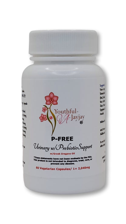 P-FREE: Organic Herbal Urinary w/ Prebiotic Support, 60 V-Caps- 2,040mg