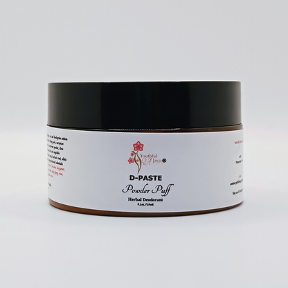 D-PASTE:  Powder Puff- Natural Organic Herbal Deodorant, 4 oz.