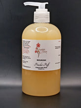 Load image into Gallery viewer, NOURISH: Powder Puff Organic Body Wash, Handcrafted, Antibacterial, 12oz.