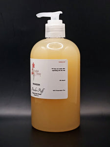 NOURISH: Powder Puff Organic Body Wash, Handcrafted, Antibacterial, 12oz.