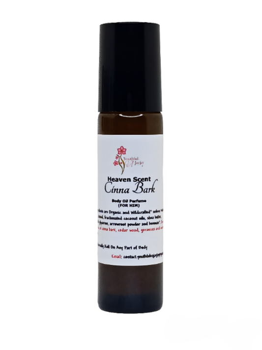 HEAVEN SCENT: Cinna Bark Organic Body Oil Perfume, FOR HIM 10ml