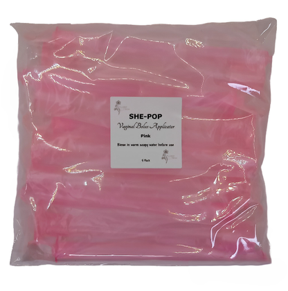 POP: Vaginal and Rectum Bolus Applicators- Pink, 5 Pack