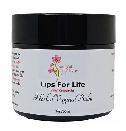 LIPS FOR LIFE: Organic Herbal Vaginal Balm, #3, Pink Grapefruit, 2oz.