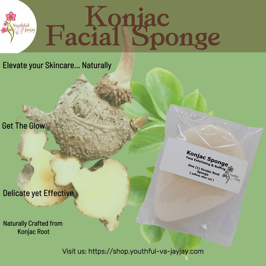 YOUTHFUL-VA-JAYJAY'S:  100% KONJAC NATURAL FACIAL SPONGE