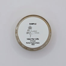Load image into Gallery viewer, LIPS FOR LIFE: Organic Herbal Vaginal Balm, Antimicrobial, #2, Orange,  Sample 10ml