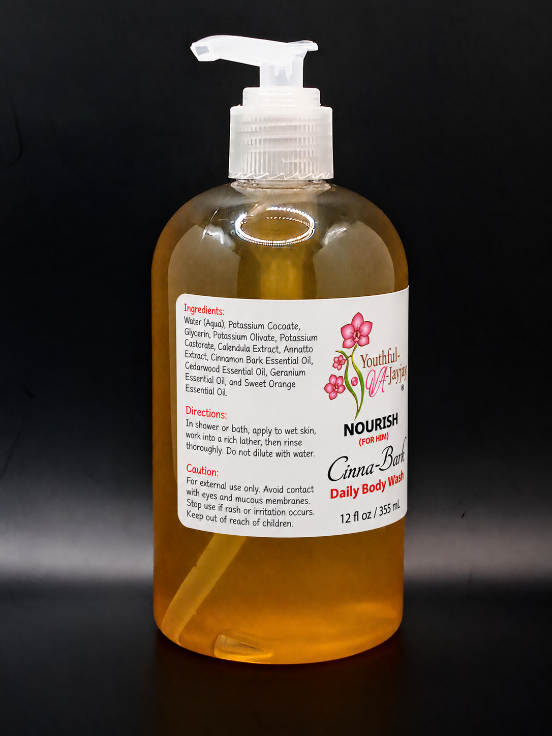 NOURISH Cinna-Bark FOR HIM corrected ingredients and directions panel