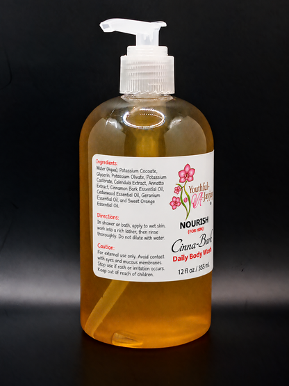 NOURISH Cinna-Bark FOR HIM corrected ingredients and directions panel