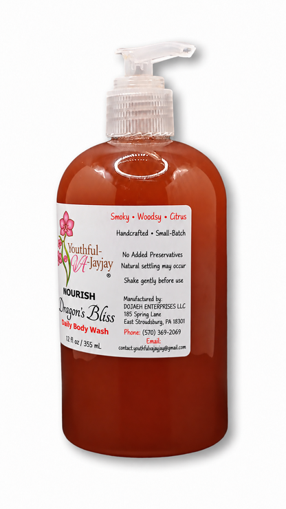 NOURISH Dragon's Bliss manufacturer and product care panel