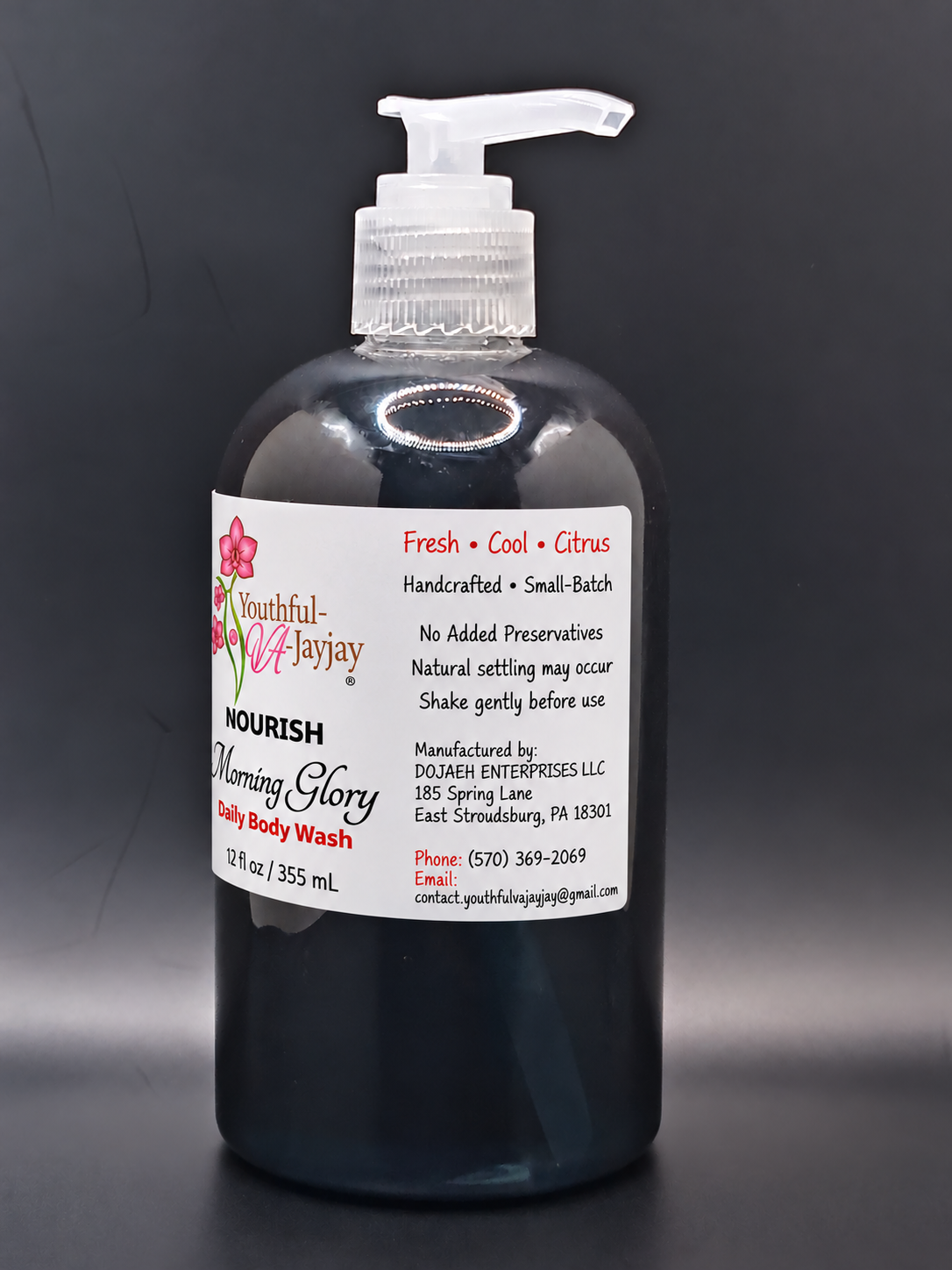 NOURISH Morning Glory manufacturer and product care panel