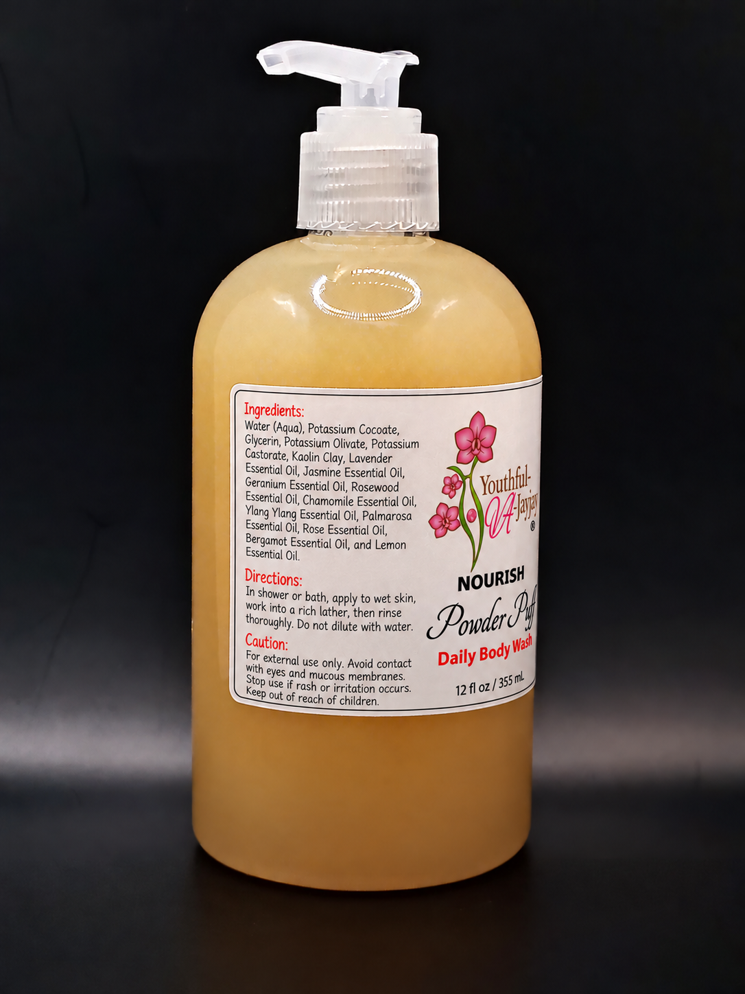 NOURISH Powder Puff corrected ingredients and directions panel