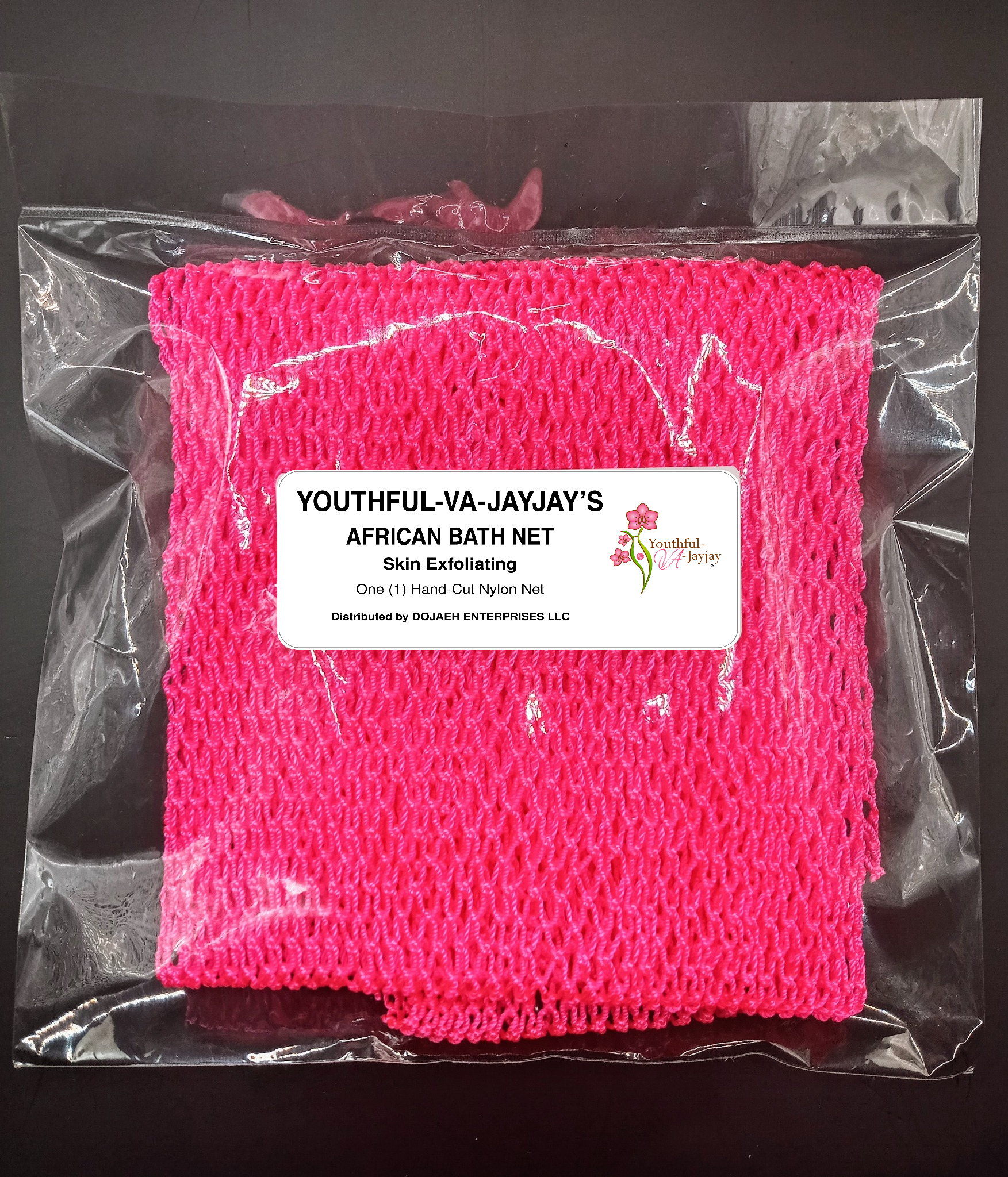 Youthful-VA-Jayjay hot pink African Bath Net