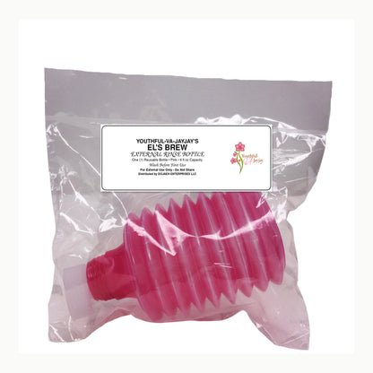Youthful-VA-Jayjay El's Brew pink 6 fluid ounce external rinse bottle