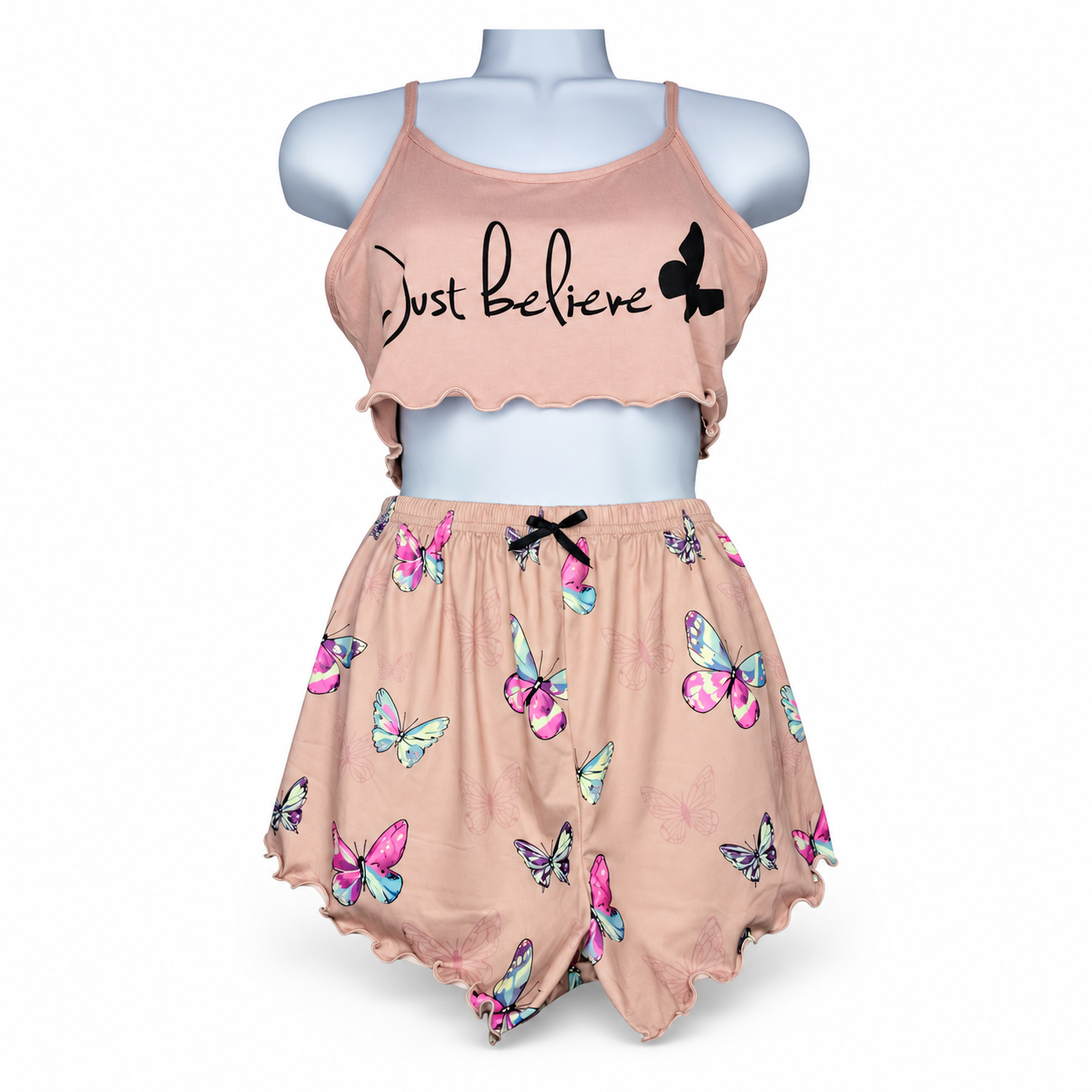 Youthful-VA-Jayjay pink Just Believe two-piece teddy