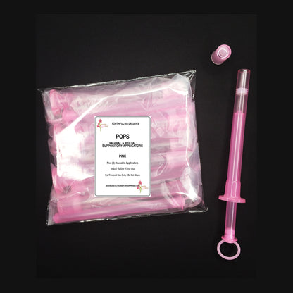 Youthful-VA-Jayjay POPS pink vaginal and rectal suppository applicators
