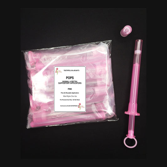 Youthful-VA-Jayjay POPS pink vaginal and rectal suppository applicators