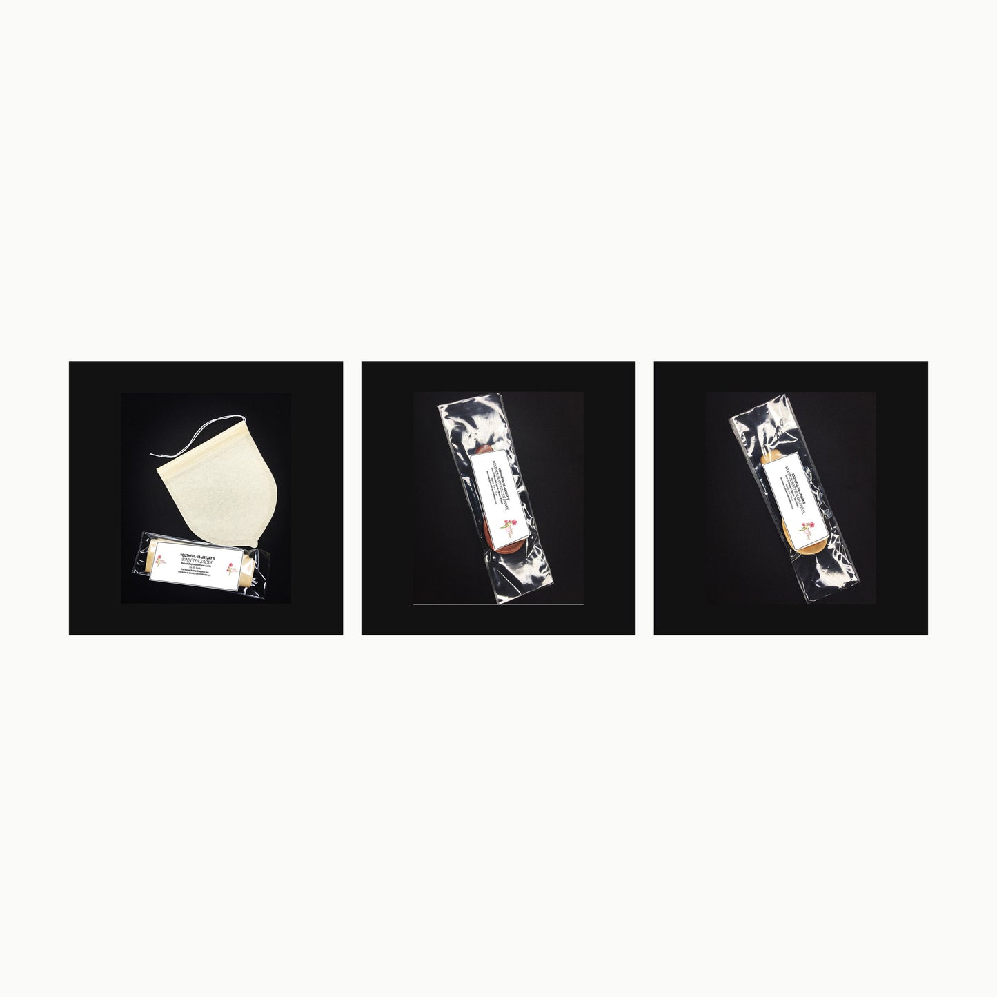 Youthful-VA-Jayjay wooden spoon and bath tea sacks bundle