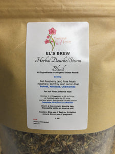 EL'S BREW- Organic Herbal Steam/Douche Blend, Handcrafted COOLING USE, 4oz. - Image #2